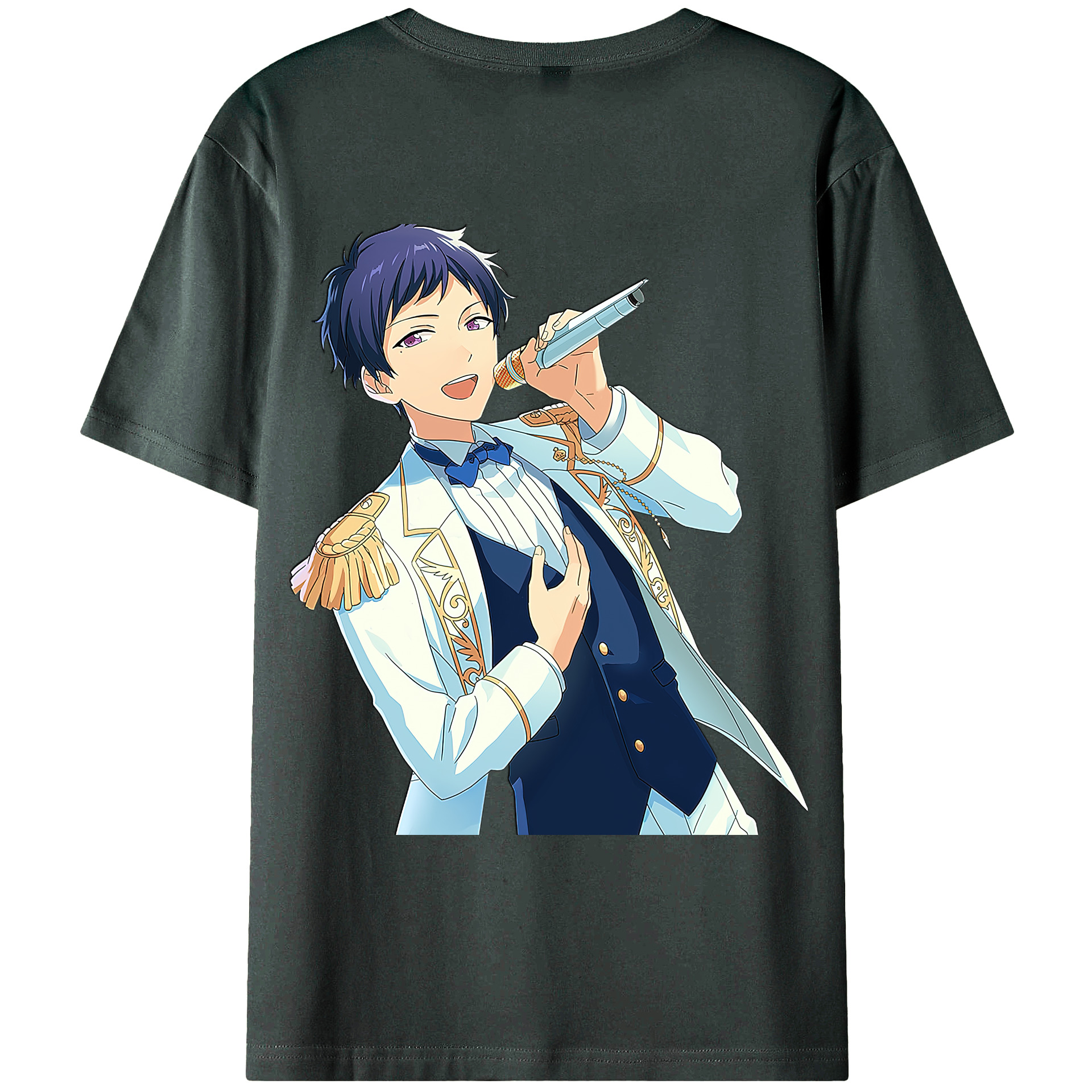 （画像用） あんさんぶるスターズ! Ensemble Stars 綿100％ メンズ半袖Tシャツ（バックプリント） 通気性